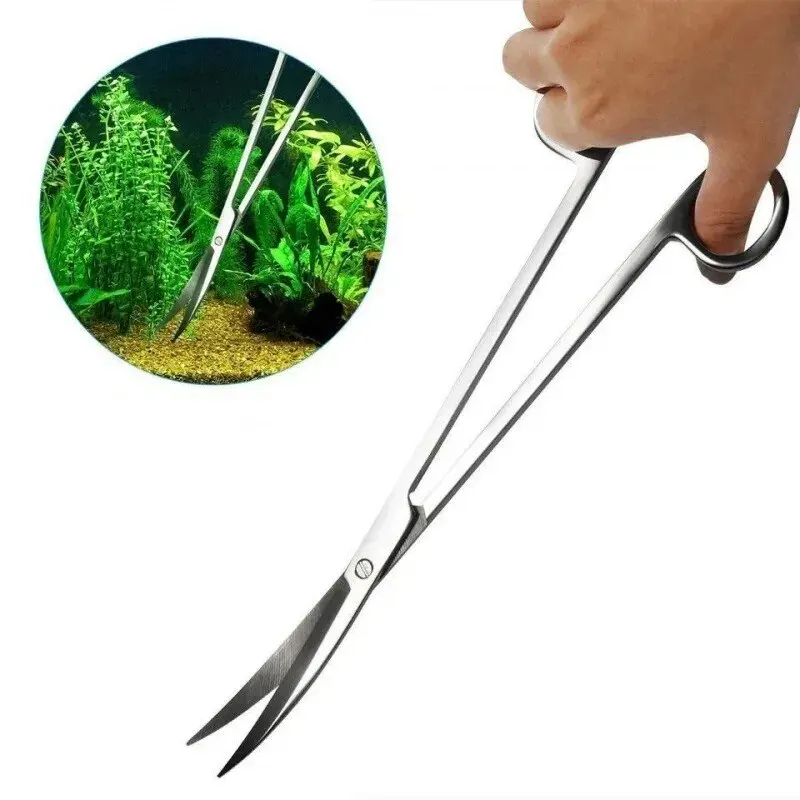 Planted Aquarium Kit - Aquarium Scissors,Extra Long Stainless Steel Cleaning