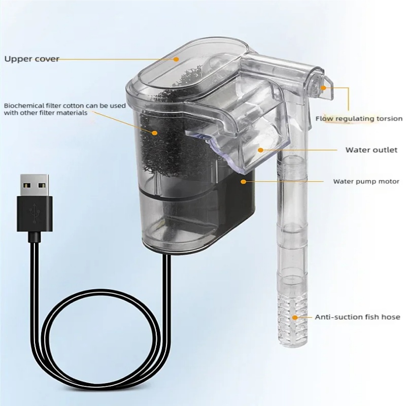 Mini Suspended USB Filter for  - огляд і ціна Planted Aquarium Cleaning
