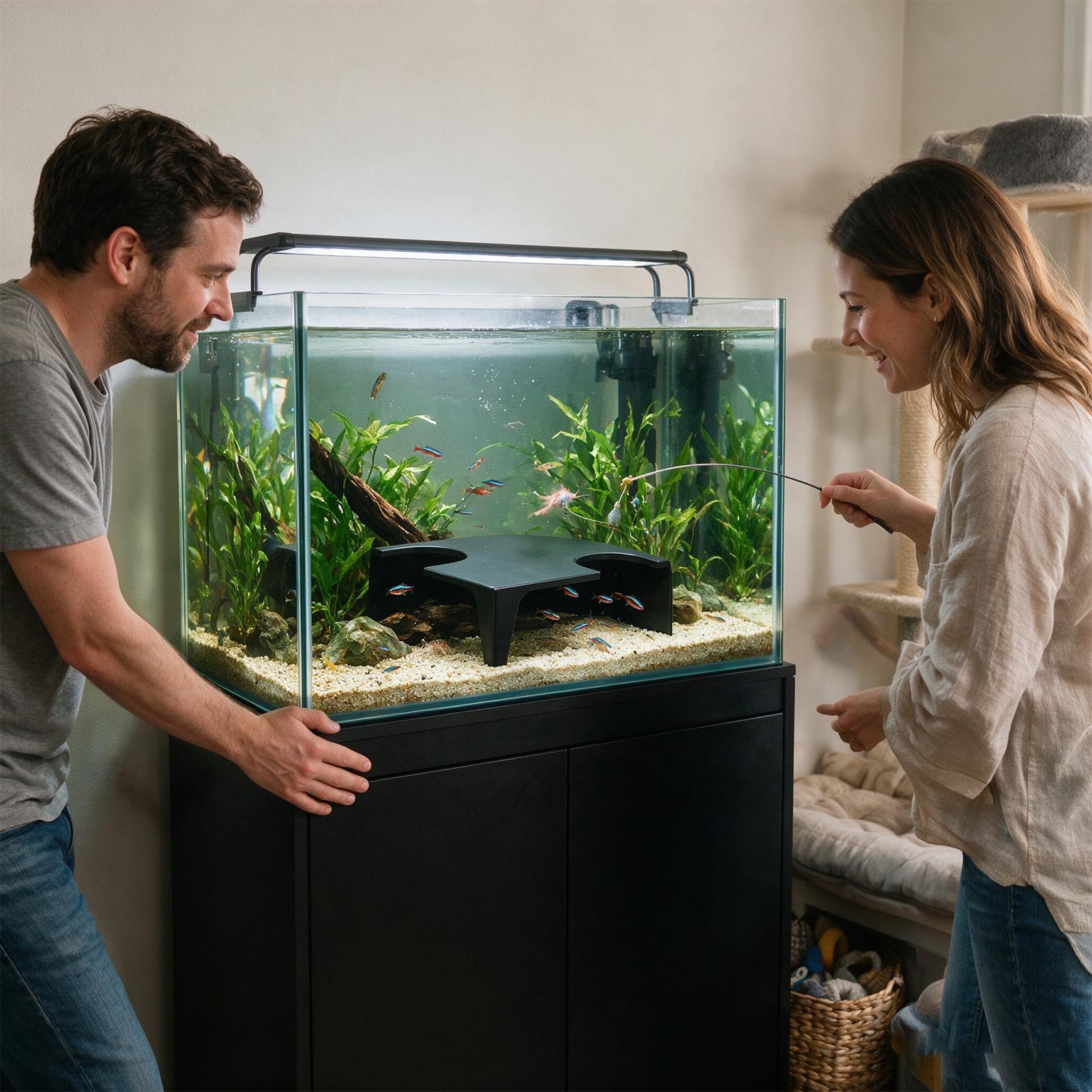 Aquarium Cave Corner Small Dou - огляд і ціна Non Planted Aquarium Fish