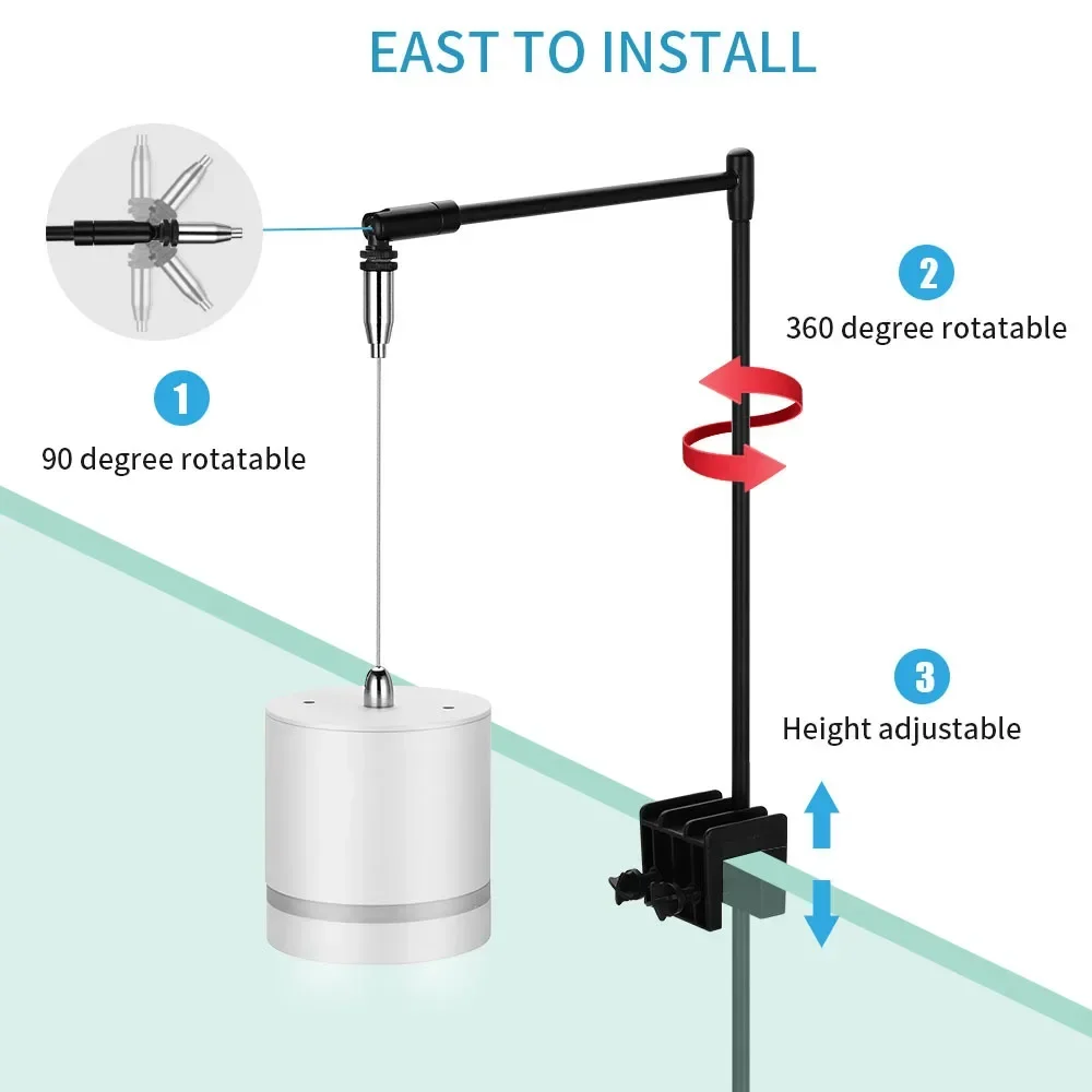 Aquarium LED Hanging Clip Lamp - огляд і ціна Planted Aquarium Hanging Light