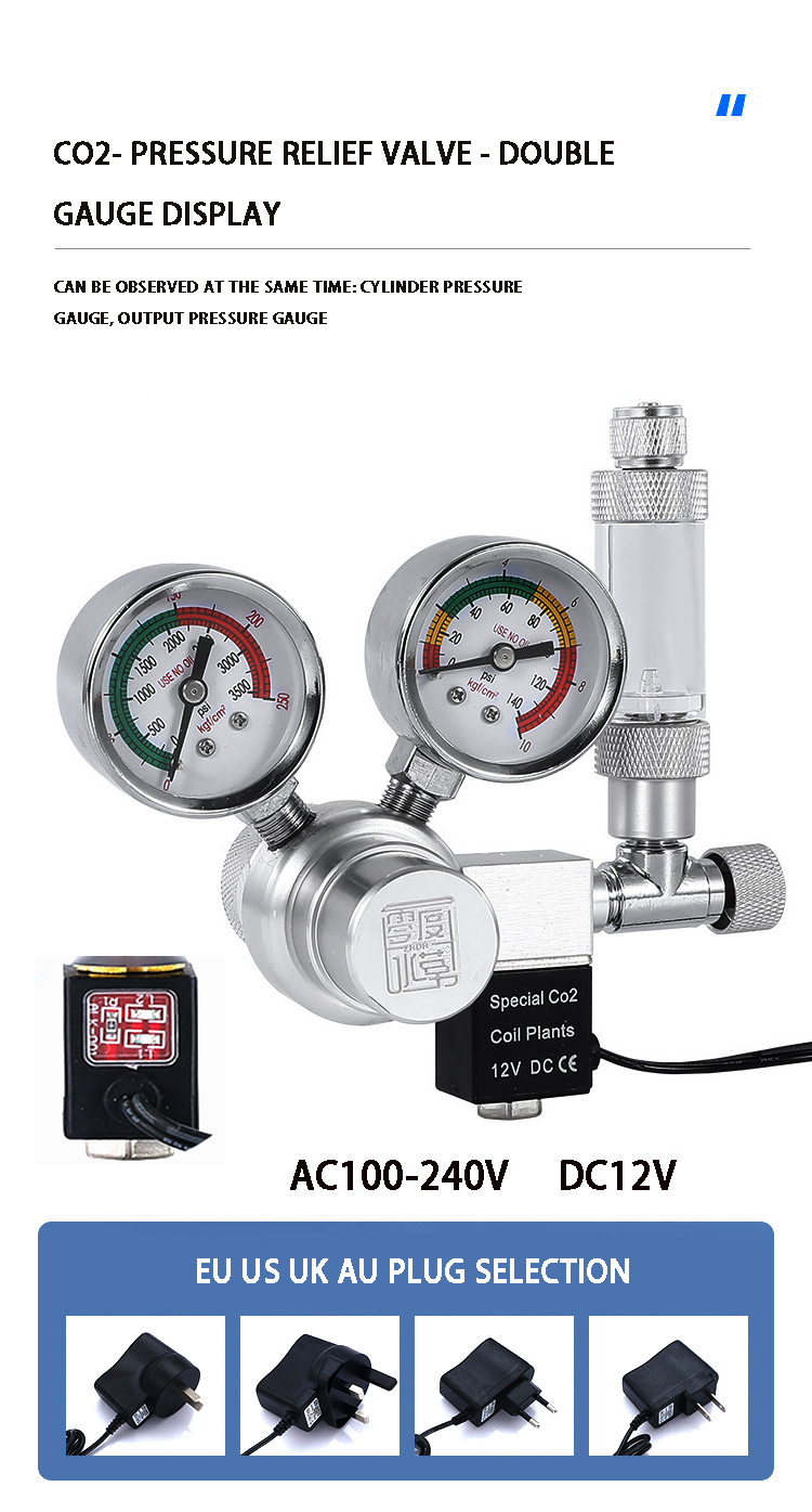 Aquarium CO2 Regulator Solenoi - огляд і ціна Planted Aquarium Kit