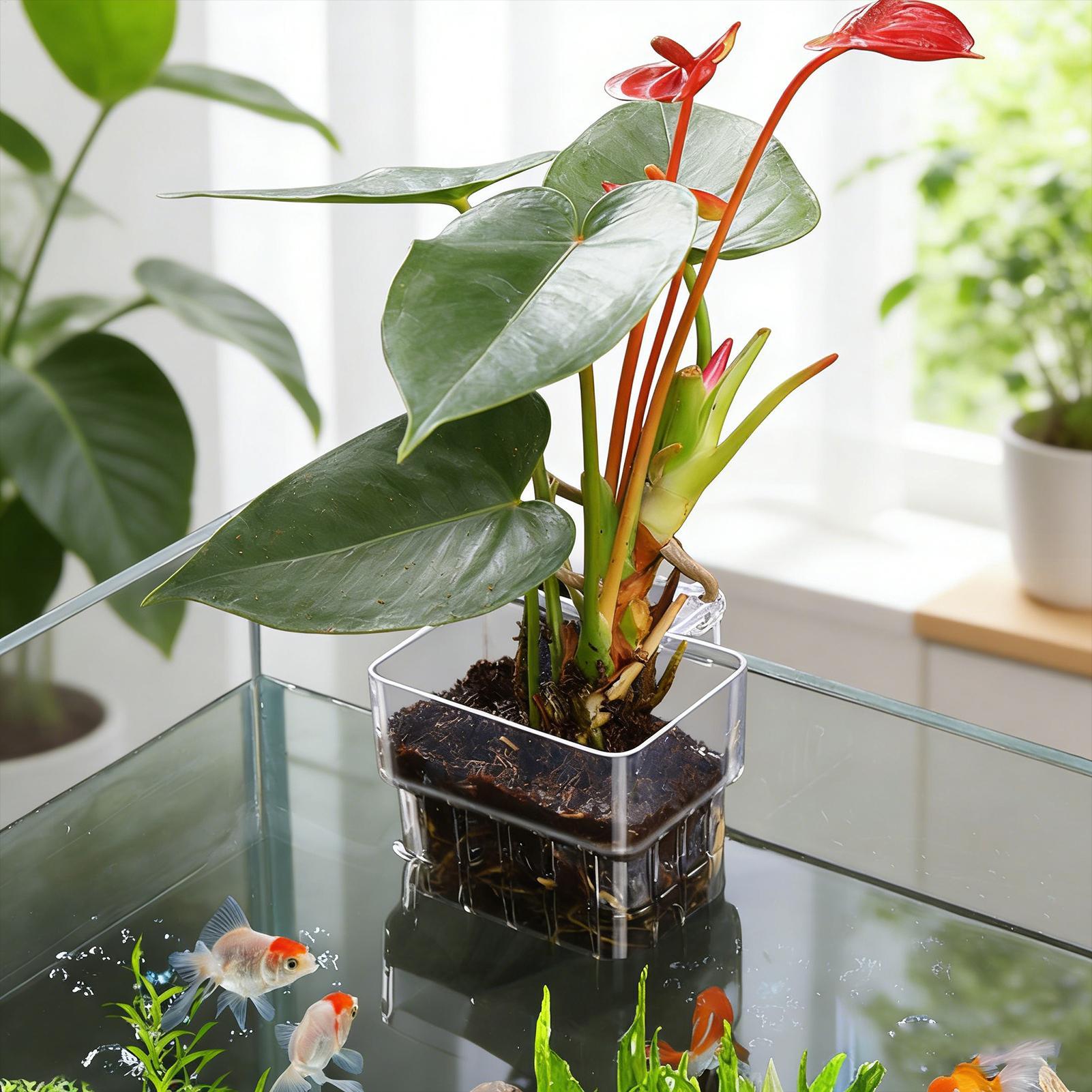 Aquarium Plant Basket Transpar - огляд і ціна Aquarium Plant Growth