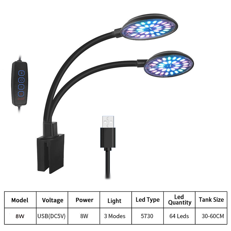 USB Aquarium LED Light Fish Ta - огляд і ціна Aquarium Planted Tank Light